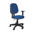 Ver imagem 4 de Cadeira Ágata Gerente Gir Braço Regulável Tecido Azul com Preto