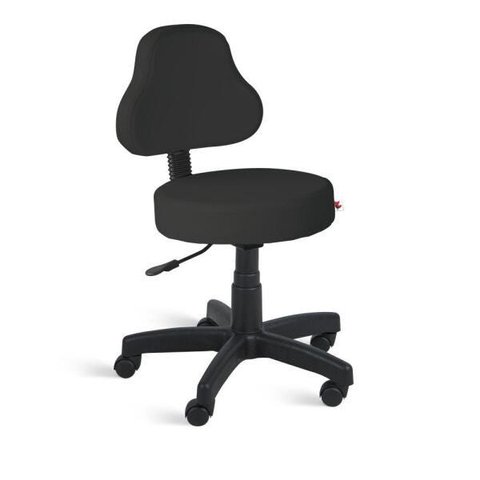 Cadeira Mocho Encosto Alto Giratória Couríssimo Preto