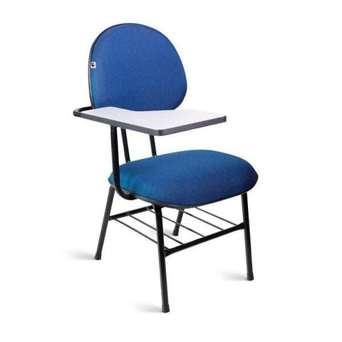 Cadeira Universitária Executiva Tecido Azul com Preto