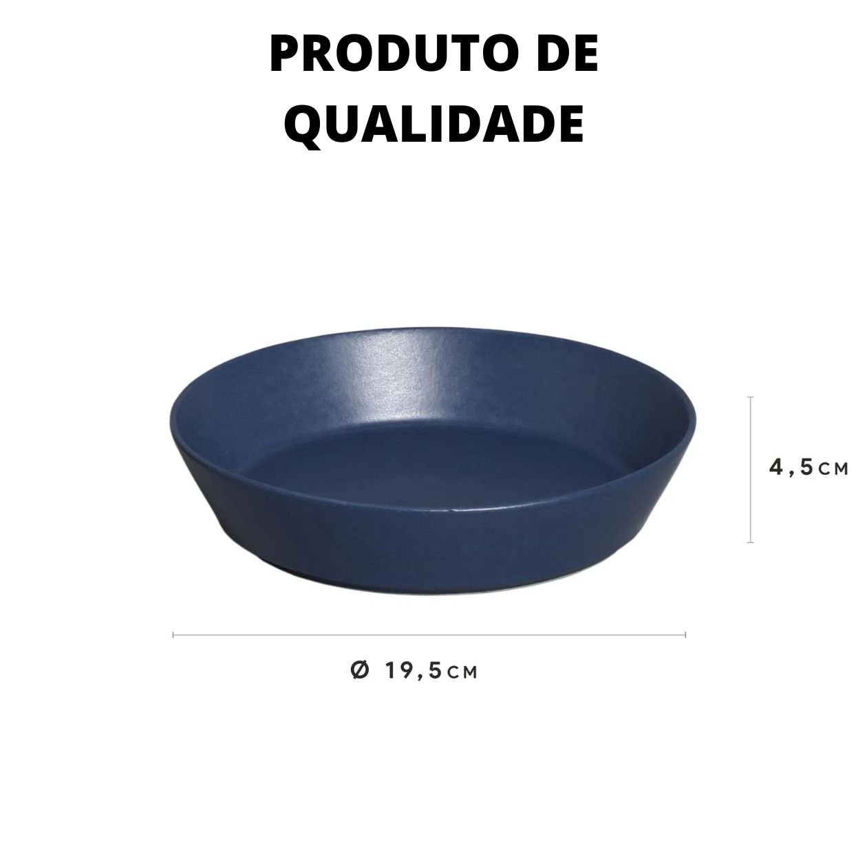 Prato Fundo Cerâmica Azul Boreal Neo Stoneware Porto Brasil - 2
