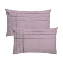 Ver imagem 1 de Kit 2 Capas para Almofada Drapeada Line T Retangular em Veludo Várias Cores Cor:rosa Quartzo