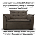Ver imagem 5 de Sofá 2 Lugares para Sala Moderno Confortável Zilda Suede:marrom