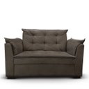 Ver imagem 2 de Sofá 2 Lugares para Sala Moderno Confortável Zilda Suede:marrom