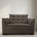 Ver imagem 1 de Sofá 2 Lugares para Sala Moderno Confortável Zilda Suede:marrom