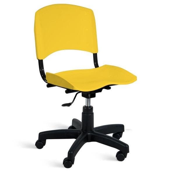 Cadeira Plástica Giratória A/E Amarelo Lara - 1