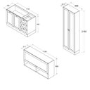 Ver imagem 5 de Armário de Cozinha Completo Ditália Denver s/ tampo Rv/Br D9