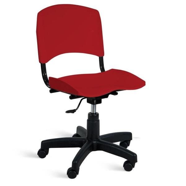 Cadeira Plástica Giratória A/E Vermelho Lara - 1