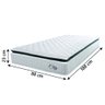 Colchão Solteiro Molas Ensacadas City Pillow Top 88x188x23cm Branco/preto Hellen - 2