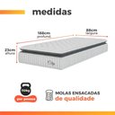 Ver imagem 2 de Colchão Solteiro Molas Ensacadas City Pillow Top 88x188x23cm Branco/Preto Hellen