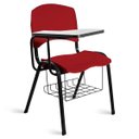 Ver imagem 1 de Cadeira Plástica Universitária A/E Vermelho Lara
