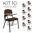 Ver imagem 1 de Cadeira Plástica Universitária Kit 10 A/E Marrom Lara