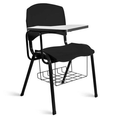 Cadeira Plástica Universitária Kit 10 A/E Preto Lara