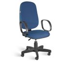 Ver imagem 1 de Cadeira Ágata Presidente Gir Braço Corsa Tecido Azul com Preto