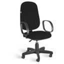 Ver imagem 1 de Cadeira Ágata Presidente Gir Braço Corsa Tecido Preto