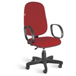 Cadeira Ágata Presidente Gir Braço Corsa Tecido Vermelho - 1