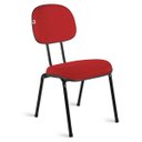 Ver imagem 1 de Cadeira Ágata Secretária Pé Palito L Duplo Tecido Vermelho