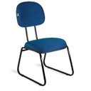 Ver imagem 1 de Cadeira Ágata Secretária Pé Sky L Duplo Tecido Azul com Preto