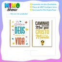 Ver imagem 3 de Kit 2 Placas Mdf Deixa Deus Colorir Sua Vida Decoração Fe22