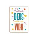 Ver imagem 6 de Kit 2 Placas Mdf Deixa Deus Colorir Sua Vida Decoração Fe22