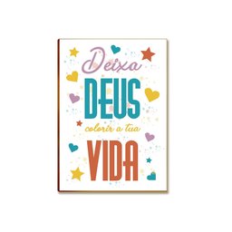 Kit 2 Placas Mdf Deixa Deus Colorir Sua Vida Decoração Fe22 - 6