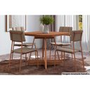 Ver imagem 1 de Mesa Sala 1593 + 4 Cad Lou Rose/Caramelo Carraro