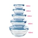 Ver imagem 5 de Conjunto 5 Potes Tigela Vidro Tampa Azul Class Home