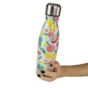 Ver mais imagens de Garrafa Termica Estampa Frutas Flores 500ml Inox Floral Florido Trabalho Dia a Dia Corrida Caminhada