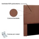 Ver imagem 3 de Cabeceira Casal 1,40m Ravenna Veludo - Pallazio - Cobre