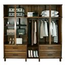 Ver imagem 3 de Guarda-roupa Casal Campo Grande 10 Portas 4 Gavetas com Espelho Imbuia - Rodmoveis