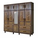 Ver imagem 2 de Guarda-roupa Casal Campo Grande 10 Portas 4 Gavetas com Espelho Imbuia - Rodmoveis