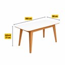 Ver imagem 4 de Mesa Retro 160 cm - Off White/Freijó
