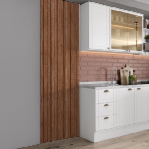 Painel Ripado Bella Nogal 230cm Carraro