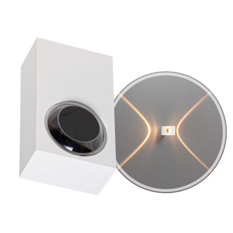 Arandela Arc 2 Fachos 60º em Alumínio Externa Led 2w 3000k Opus Br St2960