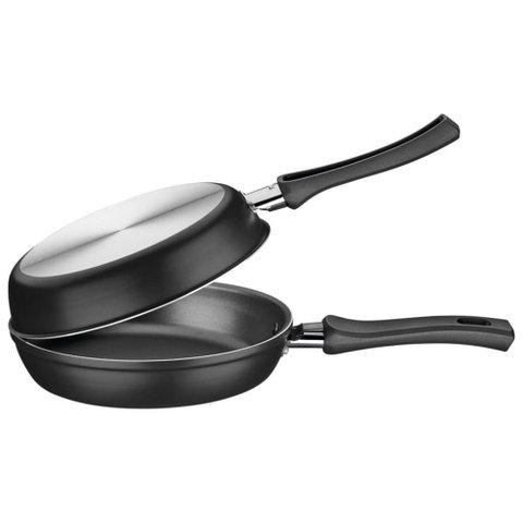 Omeleteira Loreto em Alumínio Antiaderente Starflon Max com Cabos Baquelite 20cm Grafite - 20123820 