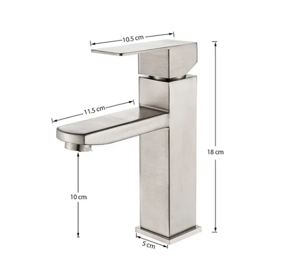 Torneira Misturador Monocomando Banheiro Lavabo Inox 304 - 6