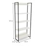 Estante Alta 5 Prateleiras Martinucci Iron IREA0818BBP Home Office Branca - 2