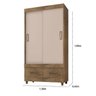 Guarda-Roupa 20022-89 2 Portas 2 Gavetas com Pés - 3