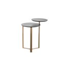 Ver imagem 4 de Mesa de Centro Orgânica Dois Tampos Chanfrada 44cm Pé Metal Móvel na Caixa