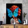 Quadro Decorativo Mulher com Borboleta - 2