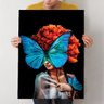 Quadro Decorativo Mulher com Borboleta - 3