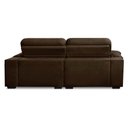Ver imagem 1 de Sofa Retratil Reclinavel 2 Lugares 2,90m Crystal Veludo Marrom Lansofbr