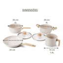 Ver imagem 4 de Jogo de Panelas Vanilla de Alumínio com Revestimento Cerâmico e Cabo de Baquelite - 4 Peças