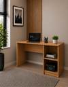Ver imagem 2 de Escrivaninha Multifuncional 108cm com Nichos Laterais Home Office Cava - Nature