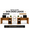 Ver imagem 5 de Escrivaninha Multifuncional 108cm com Nichos Laterais Home Office Cava - Nature