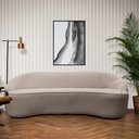 Ver imagem 2 de Sofá Curvo Montserrat 180cm 3 Lugares Linho Cru - Nexta Casa