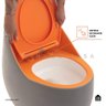 Vaso Sanitário Monobloco Caixa Acoplada Privada Aquarela Pingoo.casa - Cinza e Laranja - 5