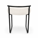 Ver imagem 3 de Puff Decorativo Moderno para Hall de Entrada Metal Preto Boucle Off Wite - Unitàlle Estpfados