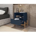 Ver imagem 4 de Mesa de Cabeceira Antares Azul Cobalto - Casa D