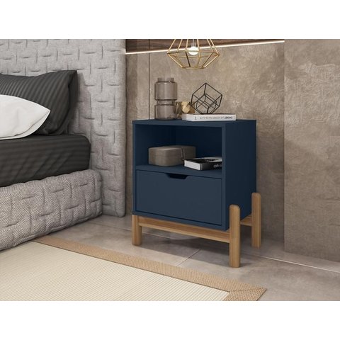 Mesa de Cabeceira Antares Azul Cobalto - Casa D