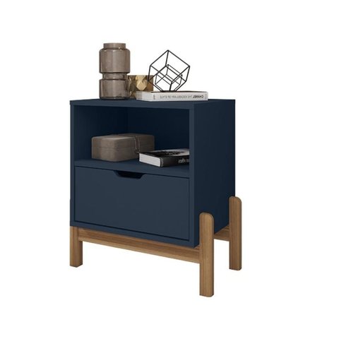 Mesa de Cabeceira Antares Azul Cobalto - Casa D